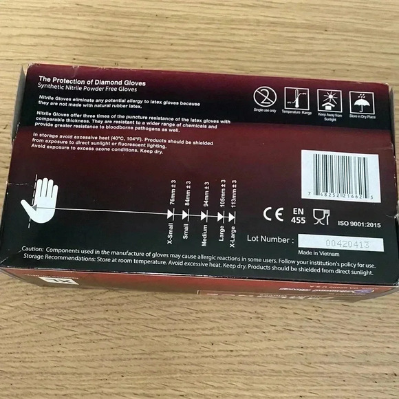 🆕Diamond 200 Black Metal Powder Free Textured Advance Nitrile Gloves XL🆕 - Picture 5 of 5